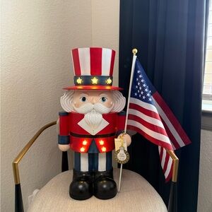 Martha Stewart Red, White & Blue Patriotic Nutcracker Figurine